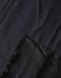 Dolce & Gabbana Black Lace Stole Silk NeckWrap Shawl Men's Scarf