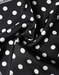Dolce & Gabbana Black Polka Dot Square Handkerchief Men's Scarf