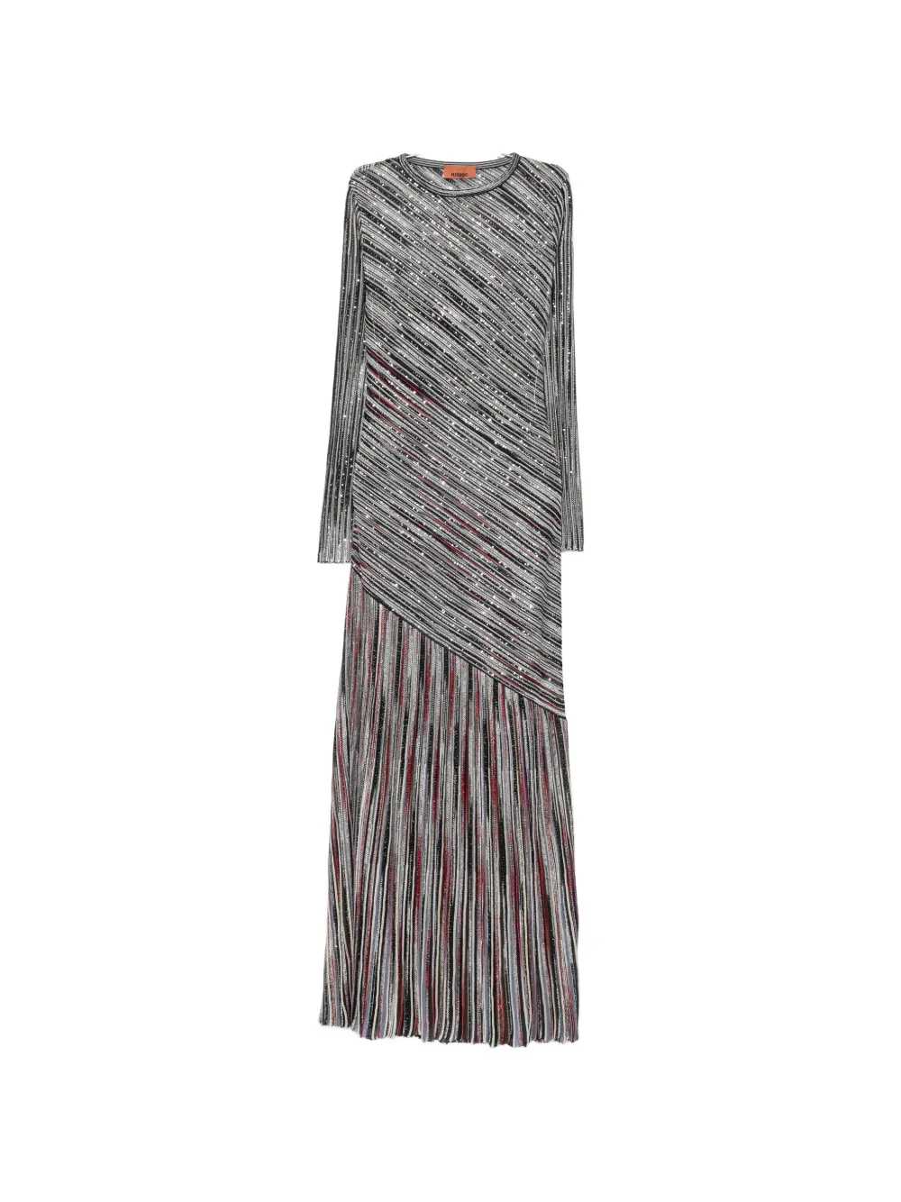 MISSONI Missoni Women Long Striped Dress Embellished With Sequins