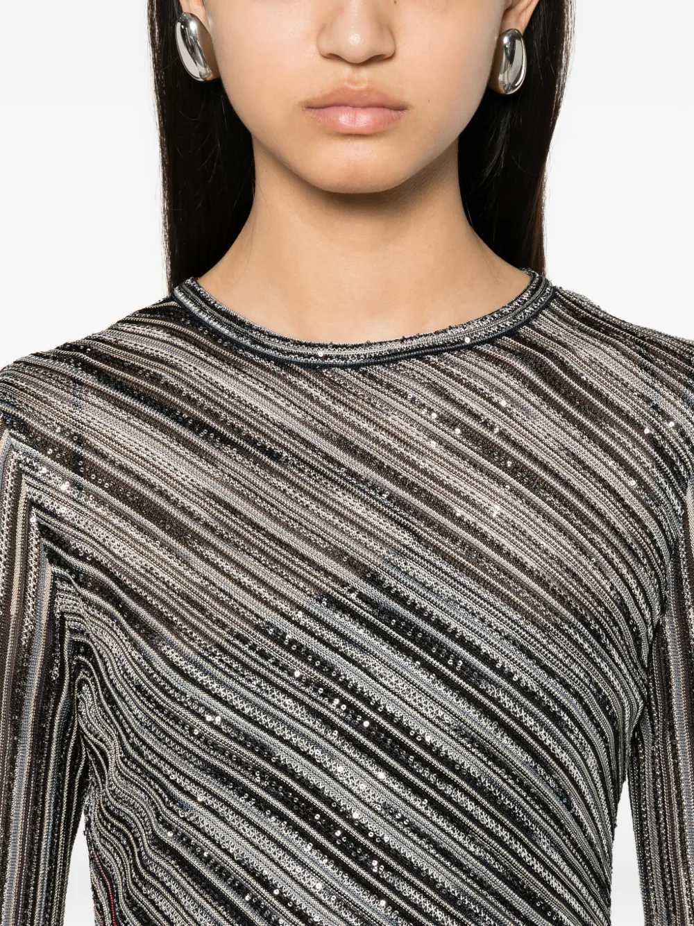 MISSONI Missoni Women Long Striped Dress Embellished With Sequins