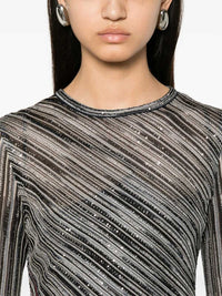 MISSONI Missoni Women Long Striped Dress Embellished With Sequins