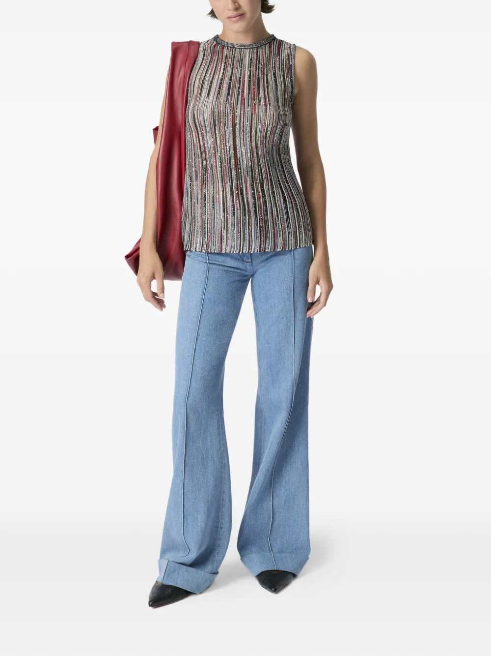 MISSONI Missoni Women Striped Top Decorated With Sequins