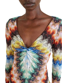 MISSONI Missoni Women Metallic Crochet Mini Dress