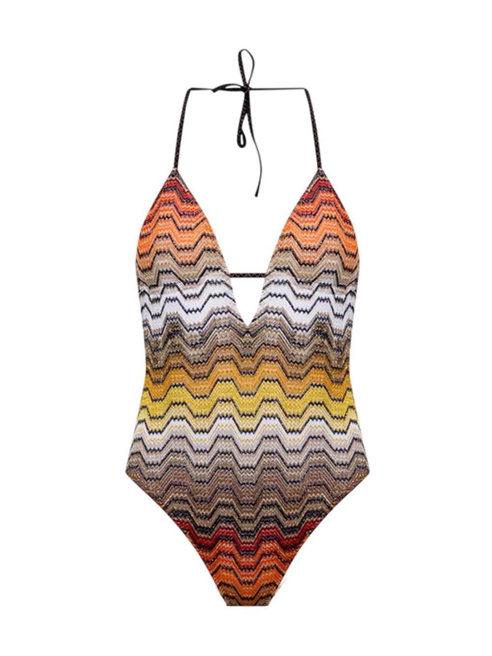 MISSONI Missoni Women Halter-Neck Swimsuit With Zigzag Pattern