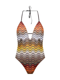 MISSONI Missoni Women Halter-Neck Swimsuit With Zigzag Pattern