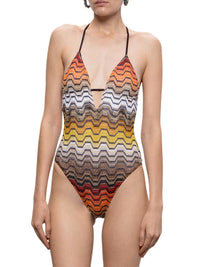 MISSONI Missoni Women Halter-Neck Swimsuit With Zigzag Pattern