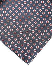 Dolce & Gabbana Blue Patterned Silk Square Handkerchief Men's Scarf