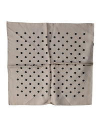 Dolce & Gabbana Brown Polka Dot Square Handkerchief Men's Scarf