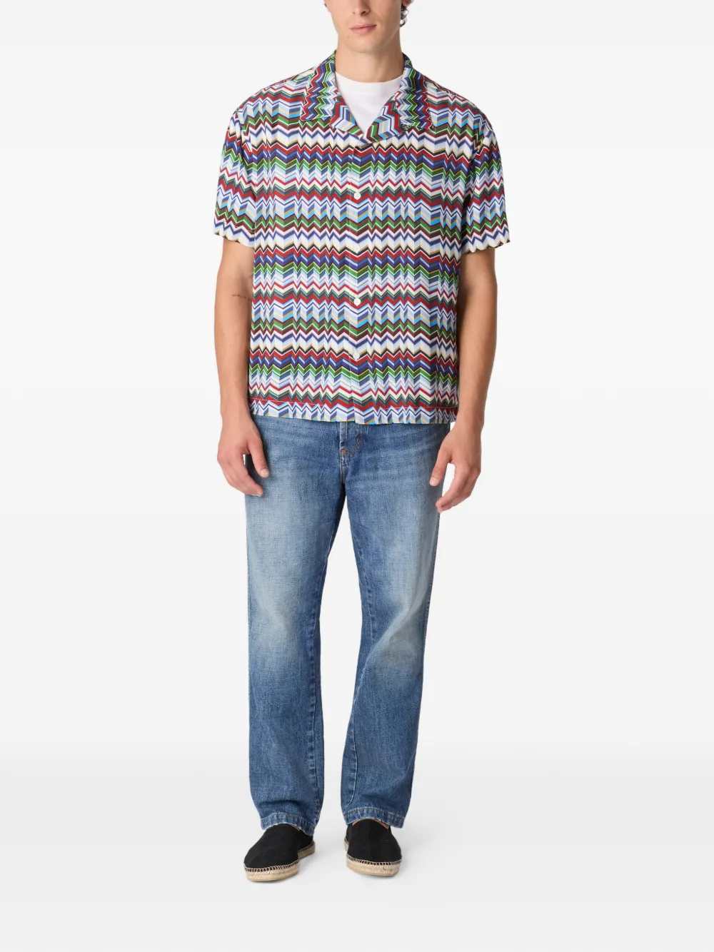 MISSONI Missoni Men Zigzag Button-Up Shirt