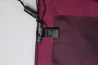 Dolce & Gabbana Maroon Silk Lace Stole Square Foulard Men's Scarf