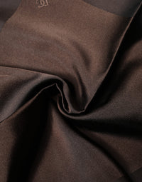 Dolce & Gabbana Brown Logo Silk Square Handkerchief Men's Scarf