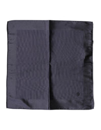 Dolce & Gabbana Blue Logo Silk Men Square Handkerchief Men's Scarf