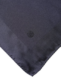 Dolce & Gabbana Blue Logo Silk Men Square Handkerchief Men's Scarf