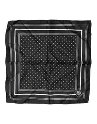 Dolce & Gabbana Scarf Black Poka Dot Men Square Men's Handkerchief