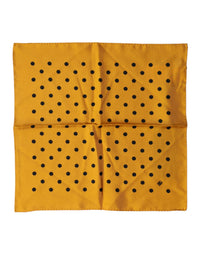 Dolce & Gabbana Orange Polka Dot Square Handkerchief Men's Scarf