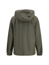 Bottega Veneta Women Lightweight Nappa Leather Jacket With Intrecciato Hood