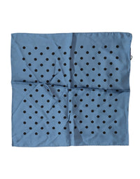 Dolce & Gabbana Blue Polka Dot Square Handkerchief Men's Scarf