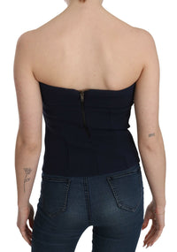 Costume National Strapless Zipper Back Tube Top Women's Blouse