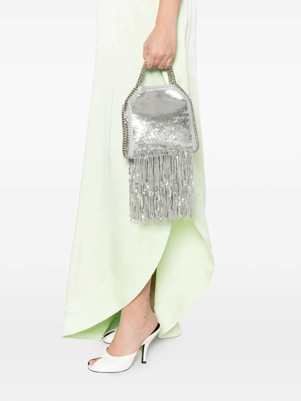 Stella Mccartney Women Falabella Mini Tote Bag With Fringe