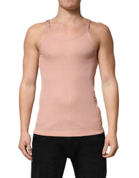 Dolce & Gabbana Pink Sleeveless Round Neck Tank Top Men's T-shirt