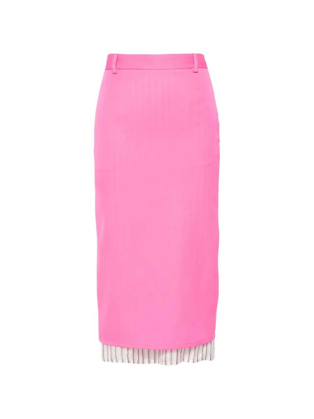 The Attico Women Midi Skirt With Striped Hem