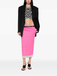 The Attico Women Midi Skirt With Striped Hem