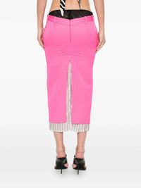 The Attico Women Midi Skirt With Striped Hem