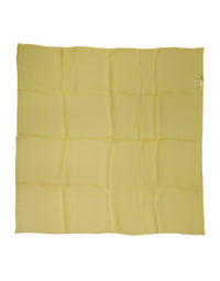Dolce & Gabbana Yellow Silk Neck Wrap Square Foulard Women's Scarf