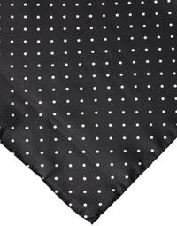 Dolce & Gabbana Black Polka Dot Silk Square Foulard Women's Scarf