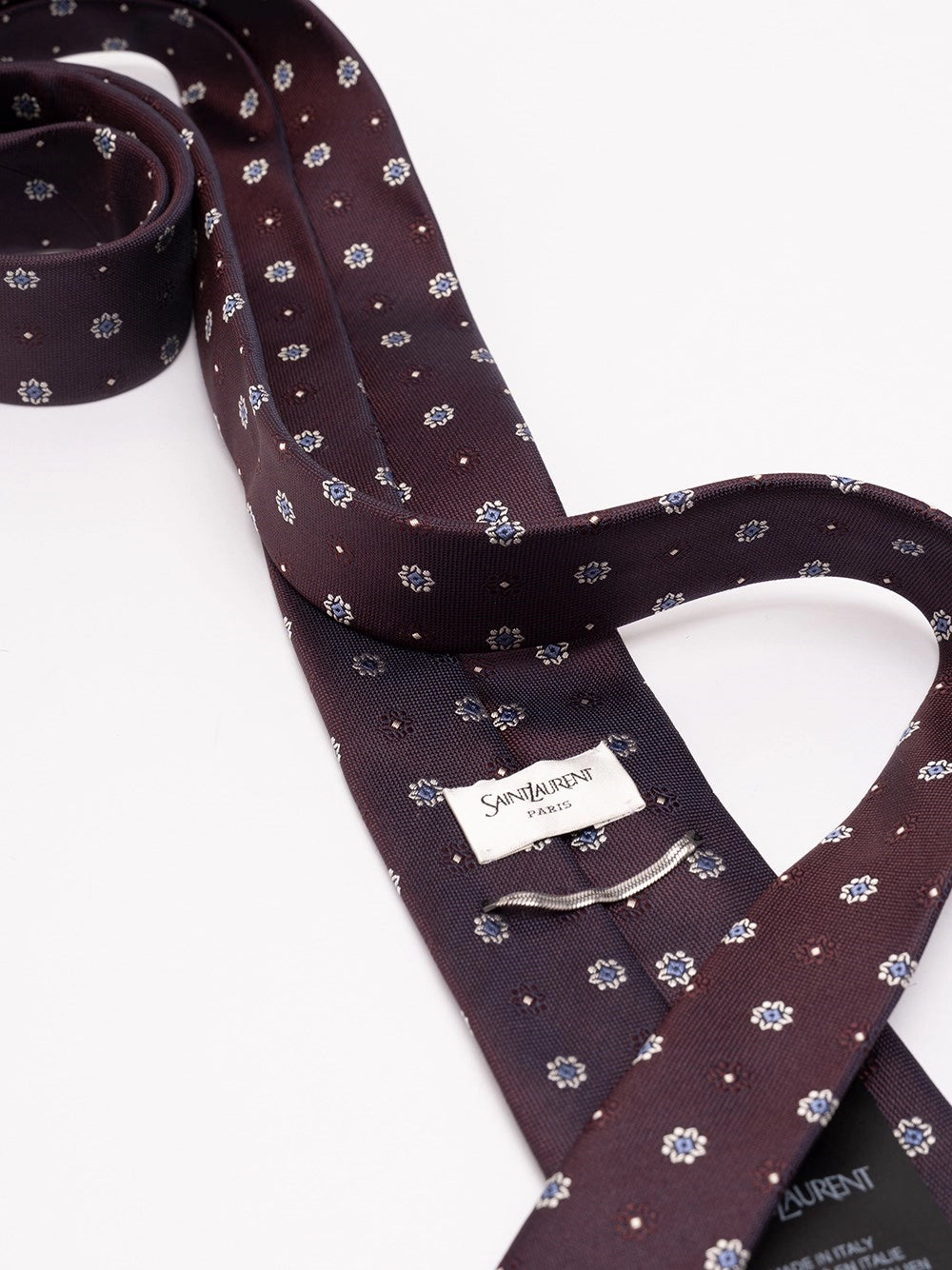 Saint Laurent Men Tie In Silk Jacquard