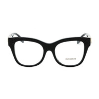 Burberry Eyeglasses Square Full Rim, Black Frame and Clear Demo Lenses Lens BE2388F3001