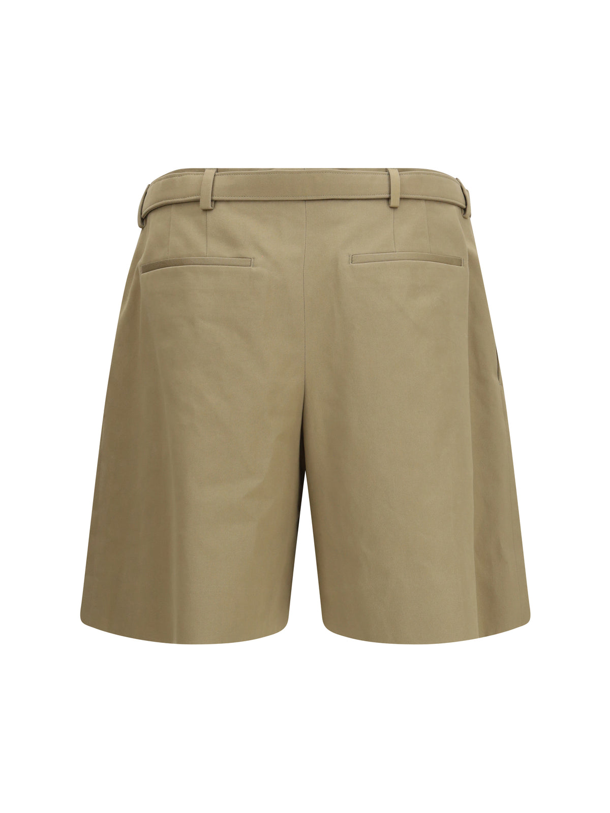 Saint Laurent Men Pleated Belt Shorts