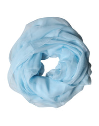 Dolce & Gabbana Light Blue Stole Silk Neck Wrap Shawl Men's Scarf