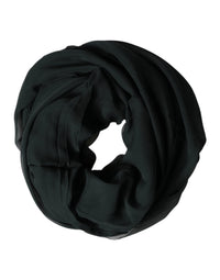 Dolce & Gabbana Dark Green Stole Silk Neck Wrap Shawl Men's Scarf