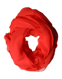 Dolce & Gabbana Red Stole Silk Neck Wrap Shawl Men's Scarf