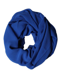 Dolce & Gabbana Blue Silk Stole Neck Wrap Shawl Men Men's Scarf