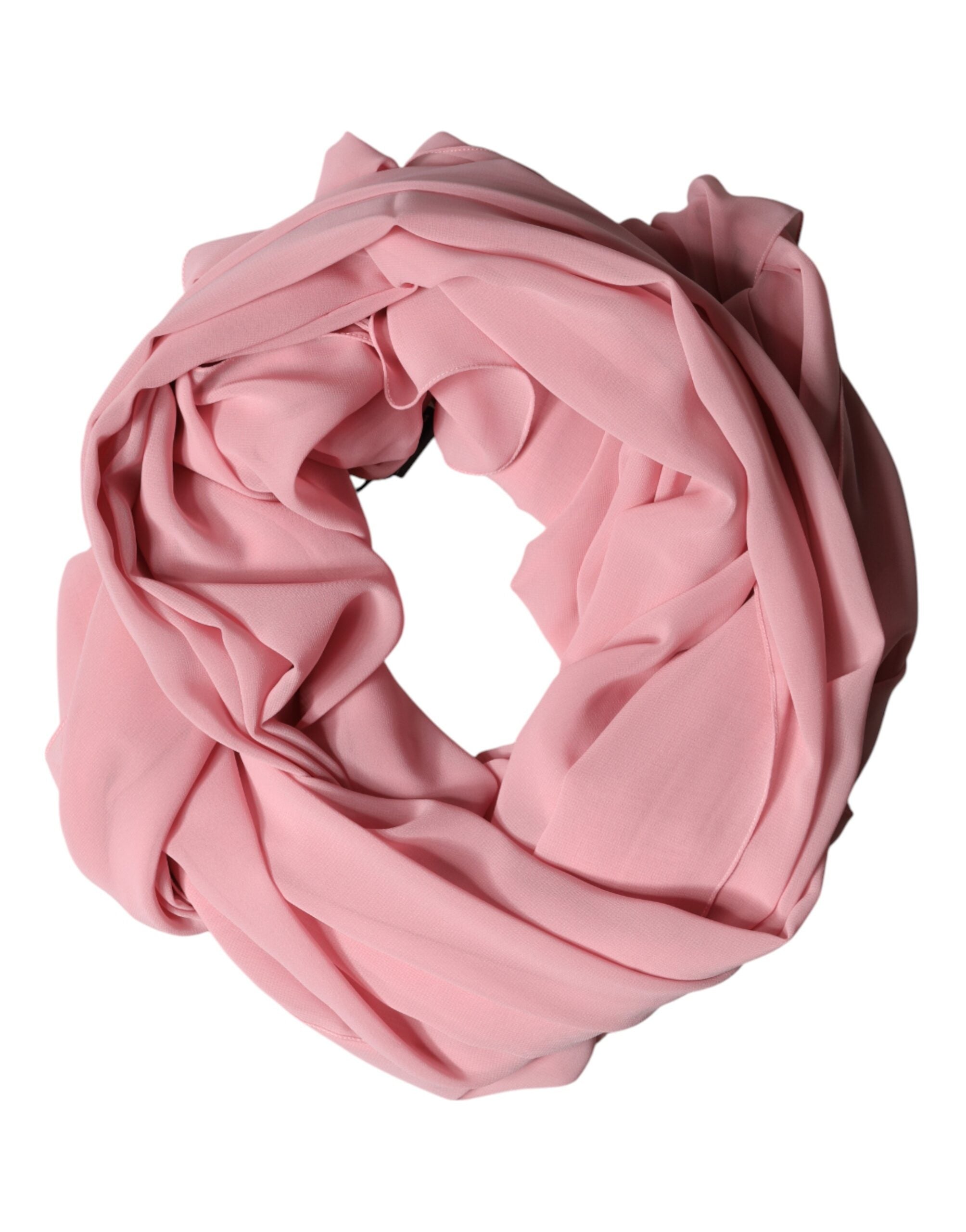 Dolce & Gabbana Pink Silk Stole Neck Wrap Shawl Men Men's Scarf