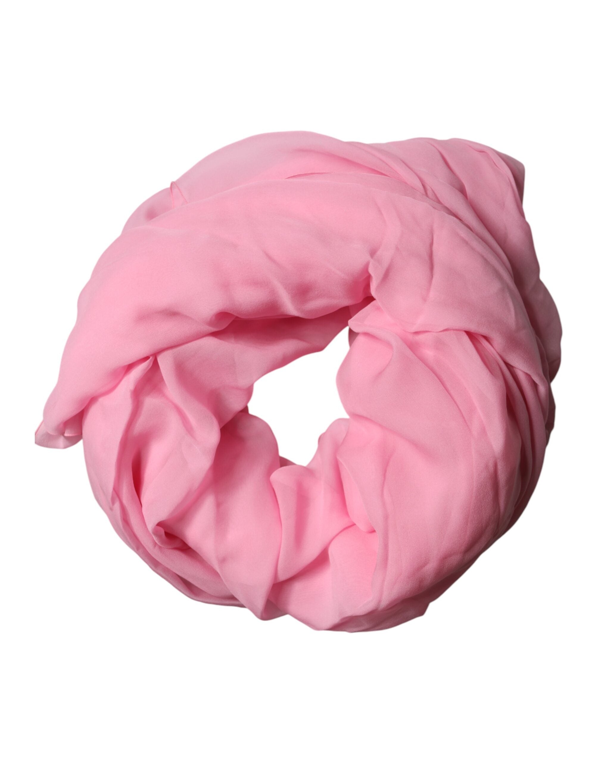 Dolce & Gabbana Pink Silk Sash Neck Wrap Shawl Men Men's Scarf