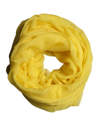 Dolce & Gabbana Yellow Silk Stole Neck Wrap Shawl Men 200cm x 130cm Men's Scarf