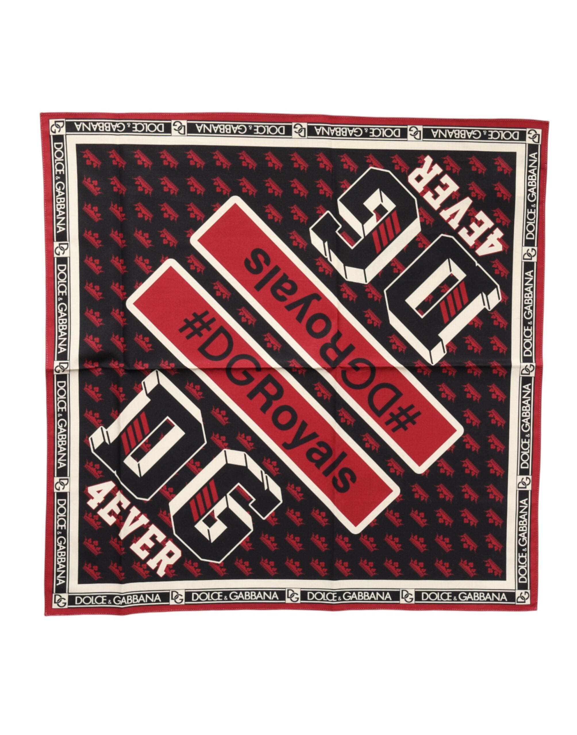 Dolce & Gabbana Dolce & Gabbana Multicolor #DGRoyals Square Foulard 50cm x 49.5cm Men's Scarf