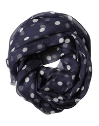 Dolce & Gabbana Blue Polka Dot Silk Neck Wrap Shawl 205cm x 132cm Men's Scarf