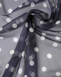 Dolce & Gabbana Blue Polka Dot Silk Neck Wrap Shawl 205cm x 132cm Men's Scarf