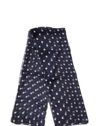 Dolce & Gabbana Blue Polka Dot Silk Neck Wrap Shawl 205cm x 132cm Men's Scarf