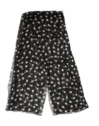 Dolce & Gabbana Black Polka Dot Silk Neck Wrap Shawl 205cm x 137cm Men's Scarf