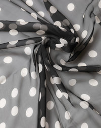 Dolce & Gabbana Black Polka Dot Silk Neck Wrap Shawl 205cm x 137cm Men's Scarf