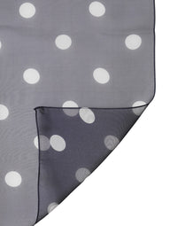 Dolce & Gabbana Blue Polka Dot Silk Square Foulard 91.5cm x 89.5cm Men's Scarf