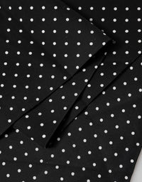 Dolce & Gabbana Black Polka Dot Neck Wrap Foulard 133.5cm x 12.5cm Men's Scarf