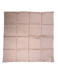Dolce & Gabbana Light Pink Silk Blend Square Foulard 87.5cm x86.5cm Men's Scarf