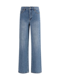 SELF-PORTRAIT Self-Portrait Women Straight-Leg Jeans With All-Over Rhinestones
