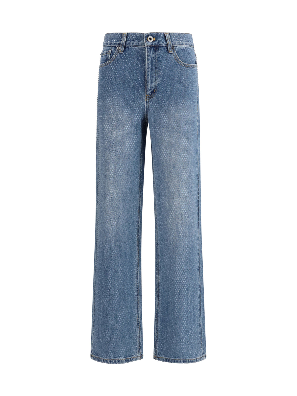 SELF-PORTRAIT Self-Portrait Women Straight-Leg Jeans With All-Over Rhinestones